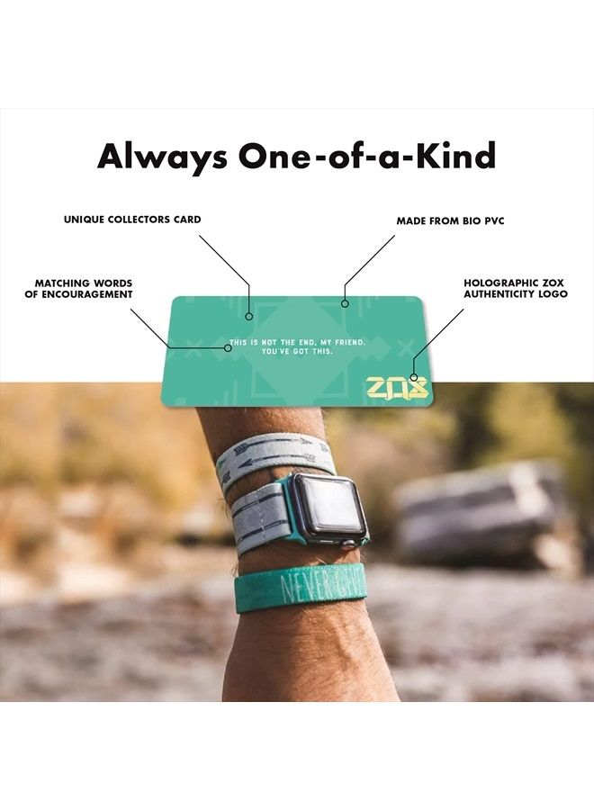 Inspirational & Motivational Apple Watch Band – Never Give Up – Uplifting, Stretch Watch Bands with Positive Affirmations made from Recycled Plastic – Gifts for Men, Women & Kids | 38/40/41 MM