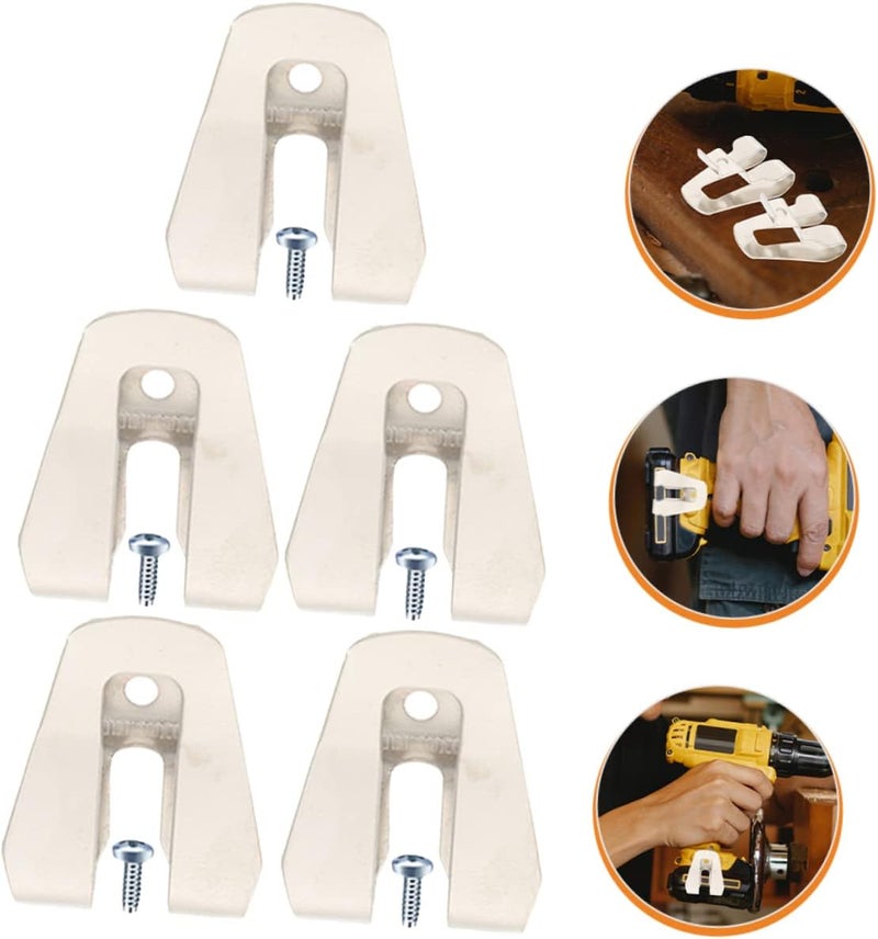 Hemobllo 5sets Steel Tool Belt Hook Clips Multifunctional Drill Holder for Tool Belt Screws Compact and Lightweight Accessory for Easy Carrying and Storage for Electricians and Handymen - Image 5