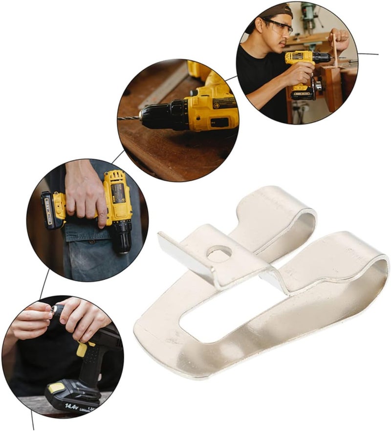 Hemobllo 5sets Steel Tool Belt Hook Clips Multifunctional Drill Holder for Tool Belt Screws Compact and Lightweight Accessory for Easy Carrying and Storage for Electricians and Handymen - Image 4