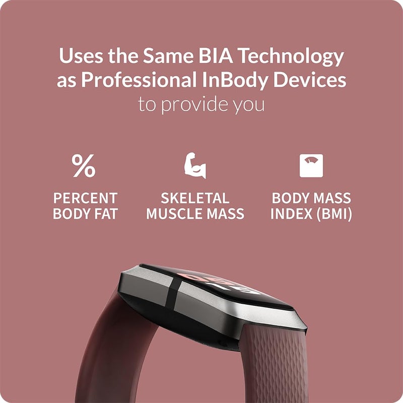 InBody ساعة تتبع اللياقة البدنية InBody Band 3، جهاز قياس نسبة الدهون في الجسم، متتبع النشاط مع مراقب معدل ضربات القلب، ساعة ذكية - متتبع اللياقة البدنية بشاشة ملونة (كحلي) - Image 4
