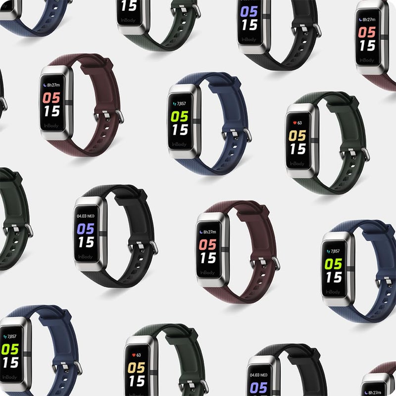 InBody ساعة تتبع اللياقة البدنية InBody Band 3، جهاز قياس نسبة الدهون في الجسم، متتبع النشاط مع مراقب معدل ضربات القلب، ساعة ذكية - متتبع اللياقة البدنية بشاشة ملونة (كحلي) - Image 3