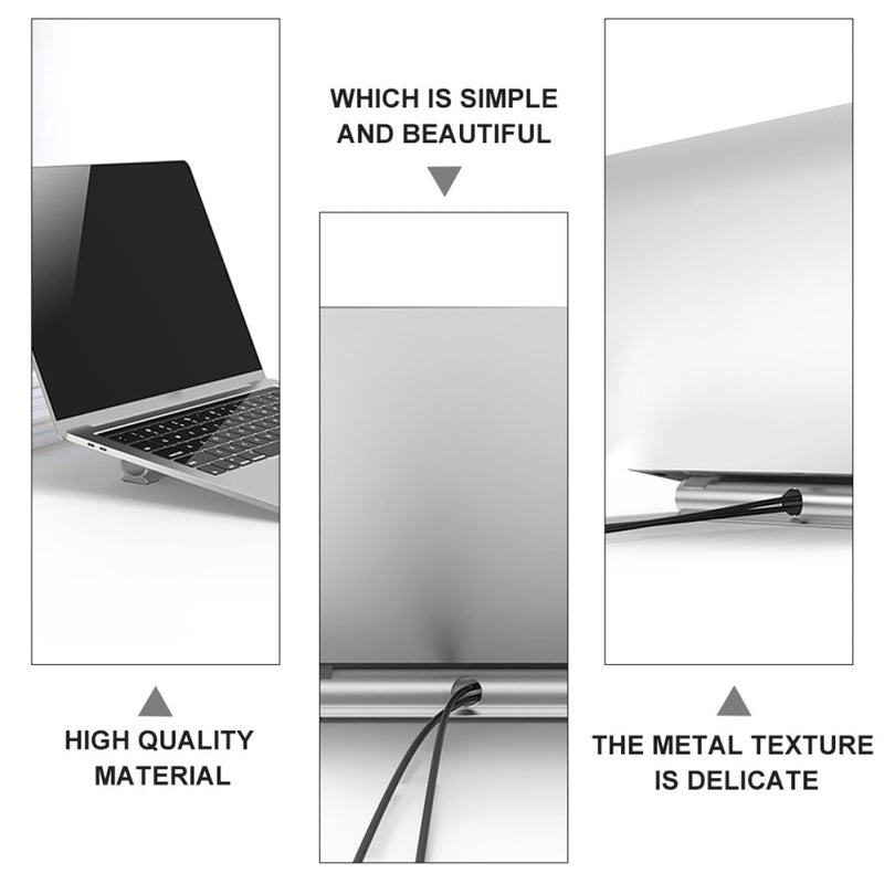 Aluminum Laptop Cooling Stand for 11 to 14 Inch Notebooks Portable Ventilated Holder with Anti Slip Design Silver - Image 5