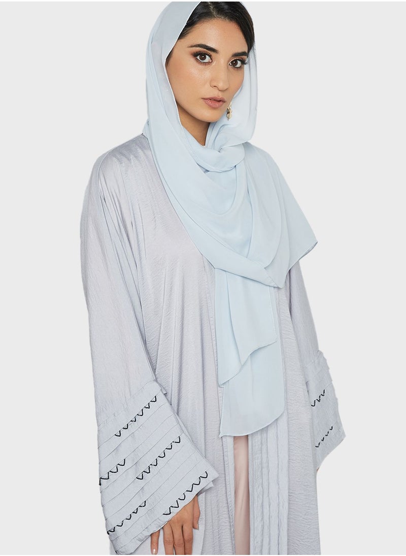 Threadz by Ajooni - Pleat Detailed Abaya - Image 1
