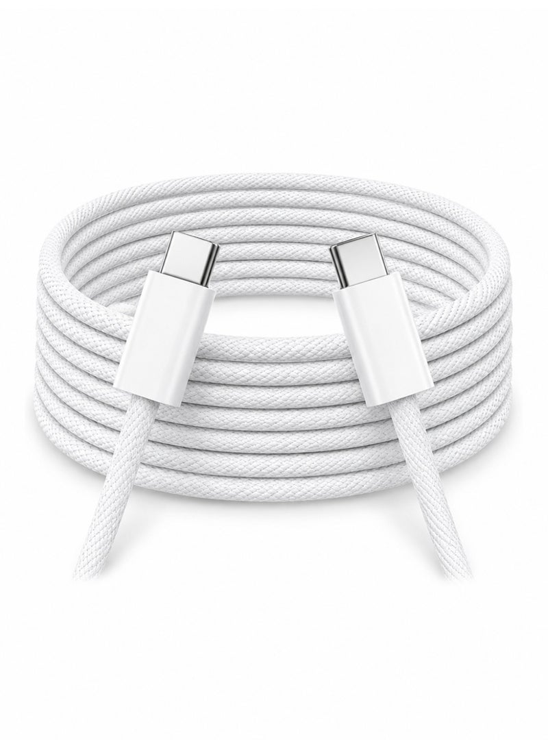 ZapLin 240W USB C to C Cable 2M Type C Cable Fast Charger Braided Fabric OD4.5 Super Fast Charging Cable for iPhone 17/16/15 Pro Max, Samsung S25/S24/S23 Ultra, iPad Pro, MacBook Pro/Air & All USB-C Devices - Image 1