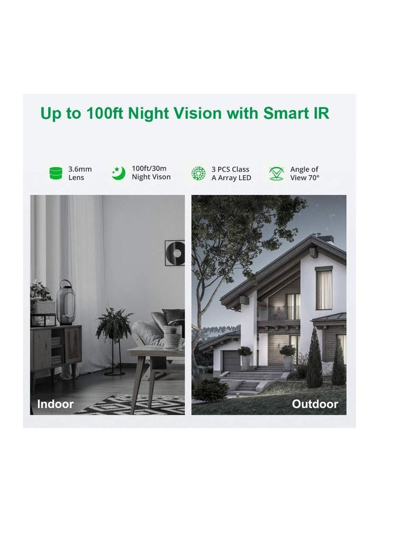 كاميرا مراقبة فيديو رصاصية واي فاي Aottom 8CH كاميرات مراقبة واي فاي - مجموعة NVR 8ch + 4 قطع كاميرا 720P، رؤية ليلية، حركة... - Image 3