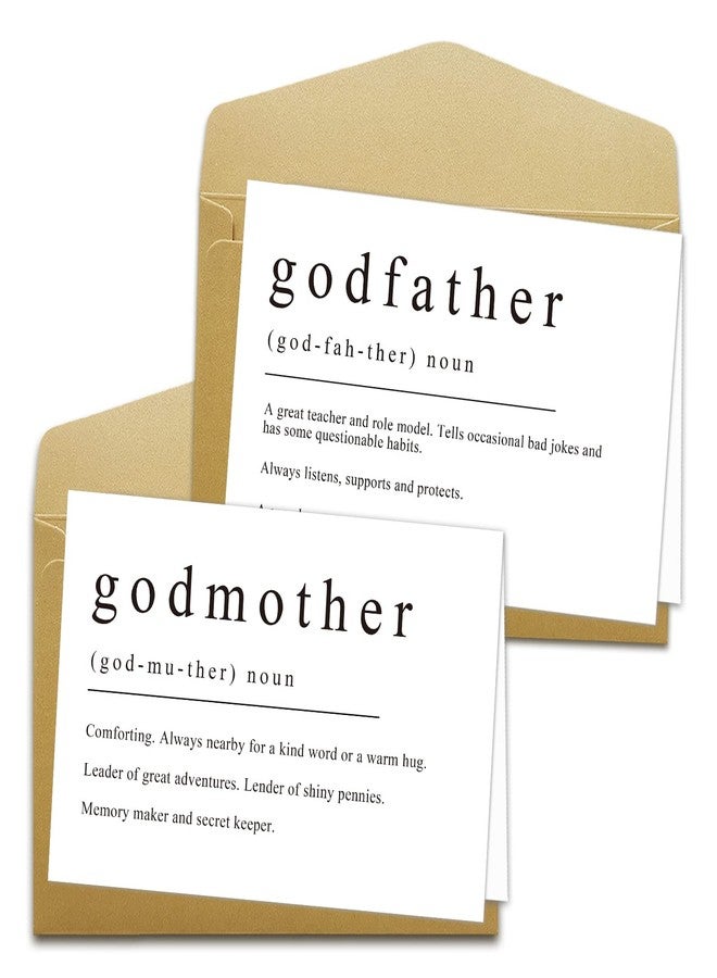 Spercy Godparents Proposal Cards, Set of 2, Will You Be My Godmother/Godfather Card - Image 1