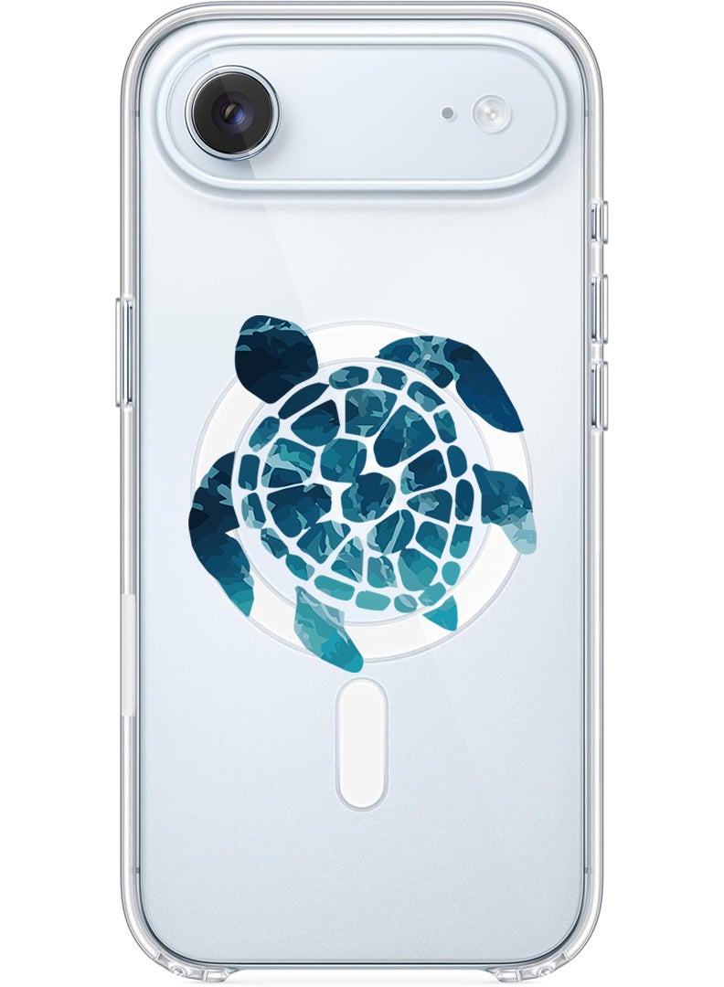 Theodor Magnetic Case for Apple iPhone 17 Air Compatible with MagSafe Wireless Charging, Shockproof Phone Bumper Cover - Blue Turtle - Image 1
