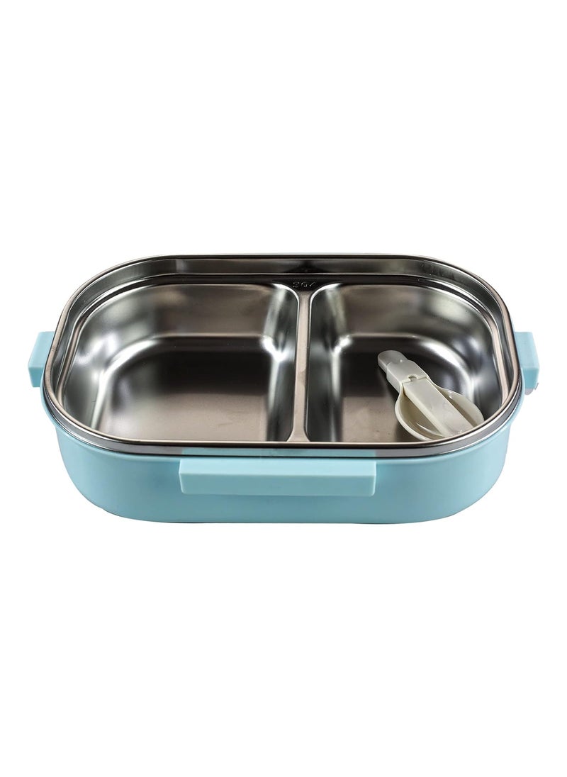 SMILY KIDDOS Smily Kiddos Kids Stainless Steel Insulated Lunch Box Jungle Picnic Theme - Light Blue |Age Above 3 Years| 100% BPA Free and Food Grade  - Image 3