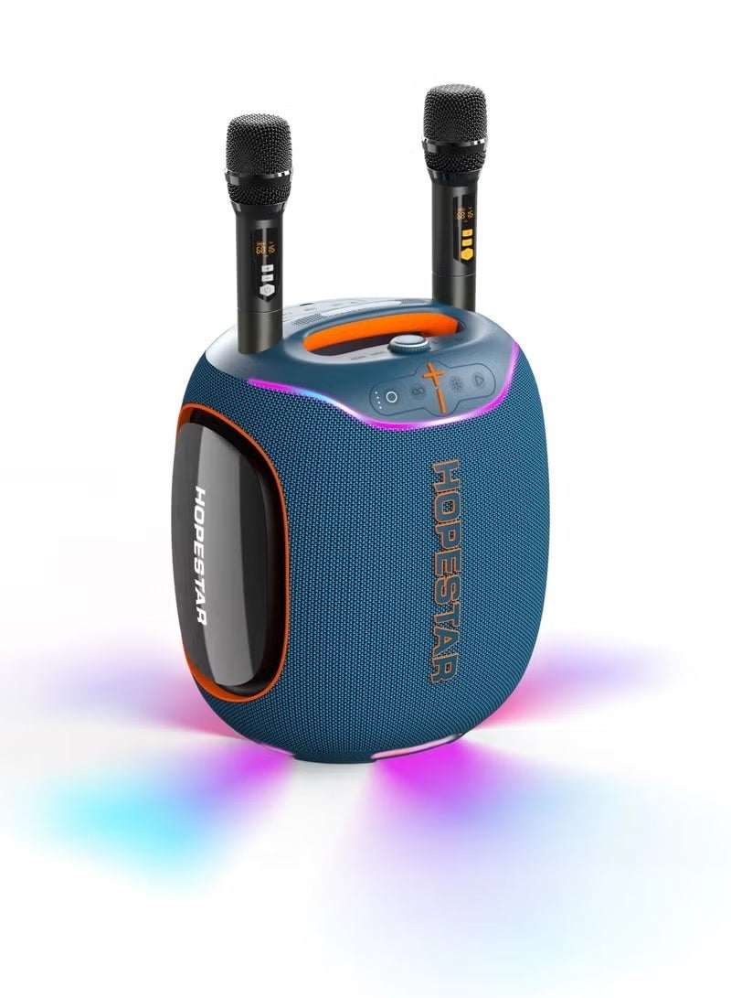 Hopestar Party Box 600 300W Max Portable Bluetooth Speaker with 2 Wireless Microphones, IPX5 Waterproof, Deep Bass Subwoofer, RGB Lights, TWS, Karaoke, DSP & 30,000mAh Battery – Ultimate Loud Party Boombox for Indoor & Outdoor Events - Image 1