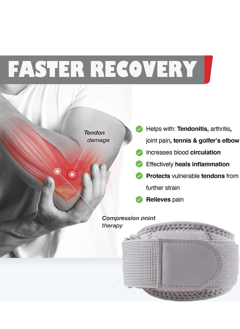 Generic Elbow Brace, for Tendonitis, Tennis & Golfer's Elbow Pain Relief, Elbow Brace Support Strap for Men and Women for Weightlifting, Tennis, Golf, Pressure Relief & Sports Injury Recovery  - Image 5