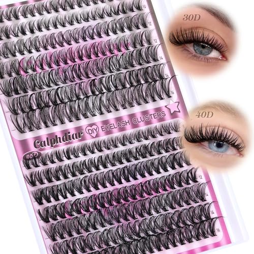 Calphdiar Natural Lash Clusters 30D+40D Eyelash Clusters 8-16mm Cluster Eyelash Extensions Wispy Lashes Clusters 240Pcs Individual Lashes DIY Lash Extension for Beginners - Image 1
