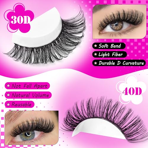 Calphdiar Natural Lash Clusters 30D+40D Eyelash Clusters 8-16mm Cluster Eyelash Extensions Wispy Lashes Clusters 240Pcs Individual Lashes DIY Lash Extension for Beginners - Image 5