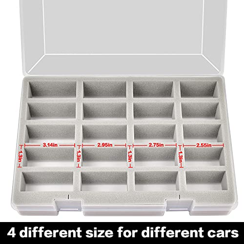 FULLCASE ADAM Case Compatible with Hot Wheels Cars. Toy Organizer Storage Container Holds for Hot Wheels Car 20pcs. Display Carrying Holder with 4 Size of Slots (Box Only) - Image 2