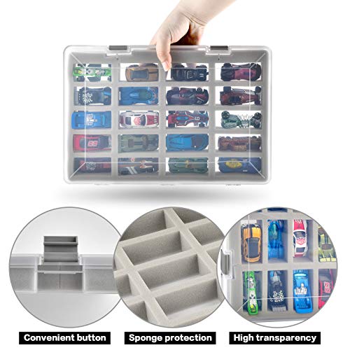 FULLCASE ADAM Case Compatible with Hot Wheels Cars. Toy Organizer Storage Container Holds for Hot Wheels Car 20pcs. Display Carrying Holder with 4 Size of Slots (Box Only) - Image 4