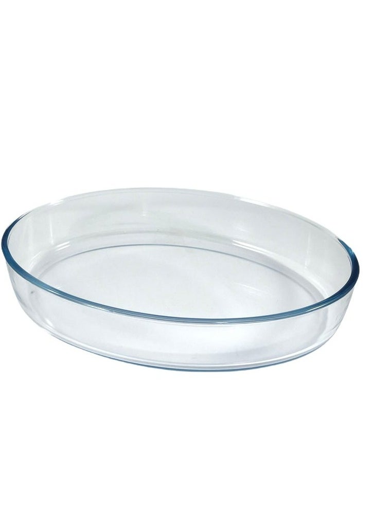 Homemaker Premium Turkish-Made Oval Glass Baking Dish – 3.2L Capacity, 34.9x24.6cm, 6.6cm Height – Clear, Elegant & Oven-Safe  - Image 2