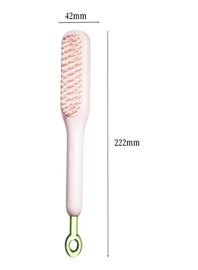 QUEBERS Self-Cleaning Anti-Static Massage Comb, One-pull Clean Massage Comb, Easy Self Cleaning Hair Brush for Women, Scalable Rotate Lifting Self Cleaning Hairbrush Hair Styling Tools (Multicolor) (medium, 1, count) - Image 3