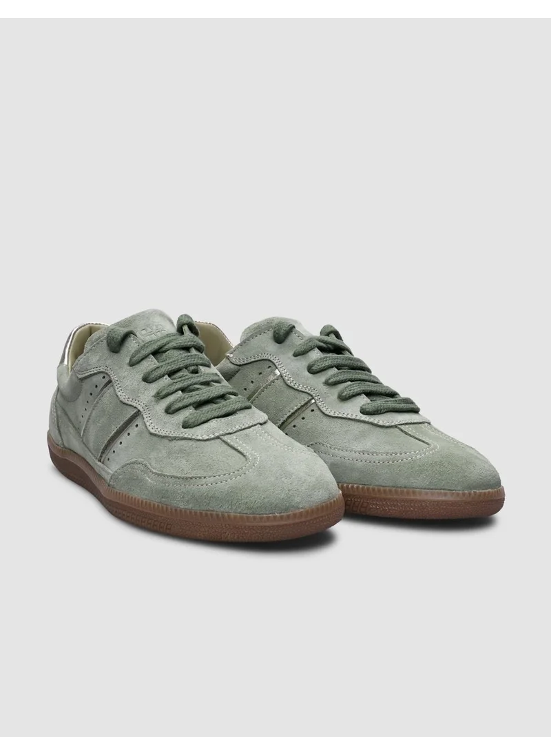 Cabani Green Suede Lace-Up Women's Sneaker