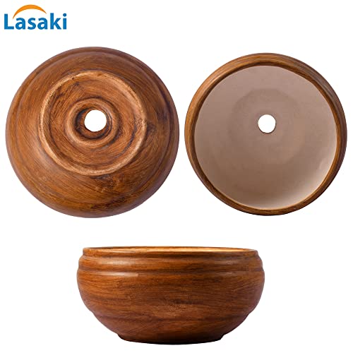 Lasaki Antique Bowl Small Brown Ceramic Pots | Indoor & Outdoor Flower Pot | Decorative Balcony, Home & Office Succulent Gamla (D - 15 X H - 8 Cm) (Plants Not Included) - Image 5
