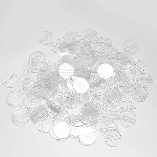 Woerma 100 Pcs Card Holder Translucent Plastic Card Stands Board Game Props Miniature Bases Plastic Paper Board Clips for Desk Clear Game Stands for Game Price Tags Business Photos Memo, 1 Inch - Image 4