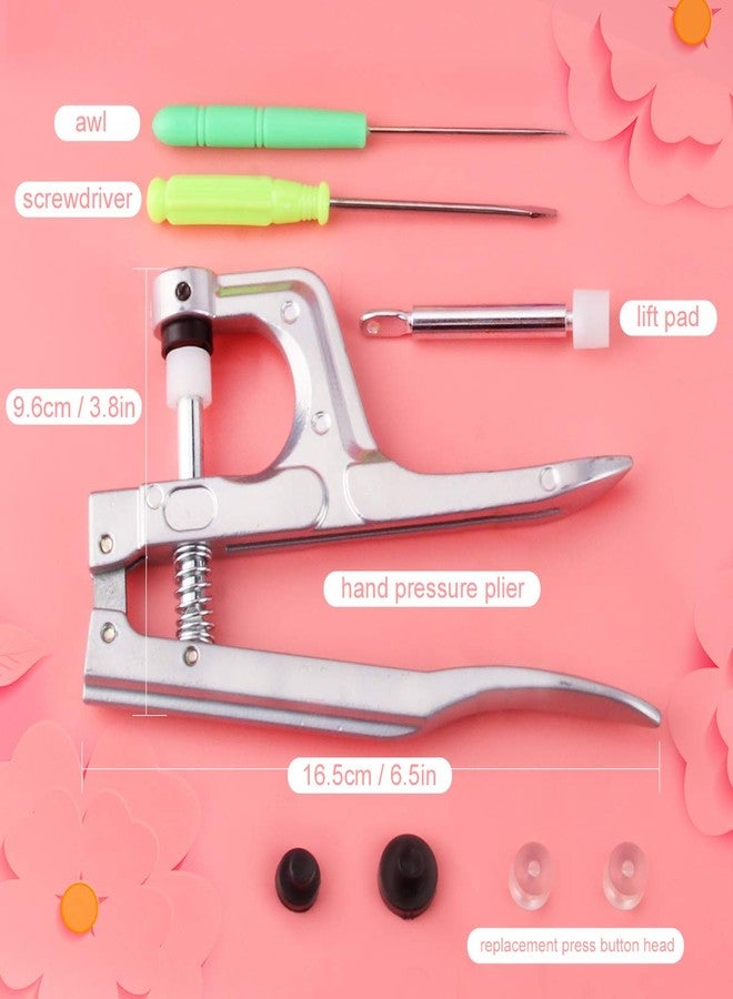 cenoz 460 Sets 24Color Cenoz Snap Plastic Fasteners Button with Pliers Tool, T5 Resin Plastic Button Sewing Fasteners Punch Poppers No Sew Buttons for Cloth Craft Mama Pads - Image 4