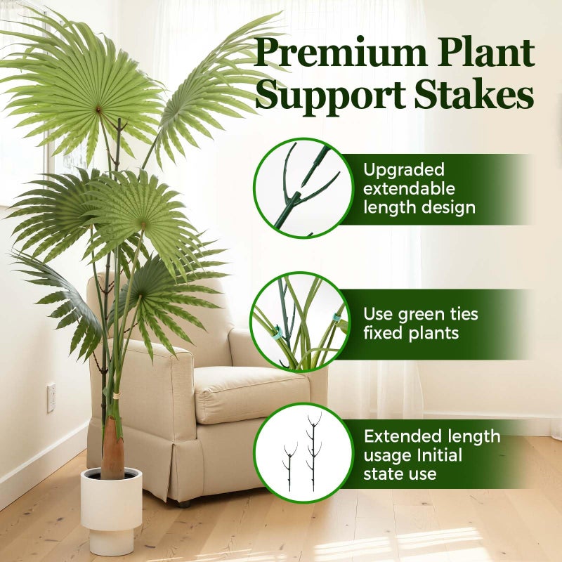 LOOHOI 10 Pack Stackable Monstera Plant Support Stakes, Durable Climbing Plant Support Structures for Indoor Outdoor Potted Plants, Garden Stakes for Pothos, Philodendron & Vine Plants - Image 3