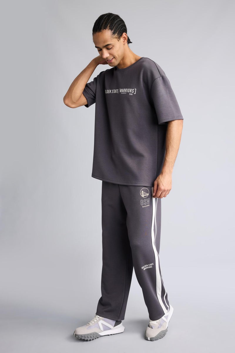 DeFacto Grey Man NBA Golden State Warriors Standard Fit Modal Joggers Casual - Image 5