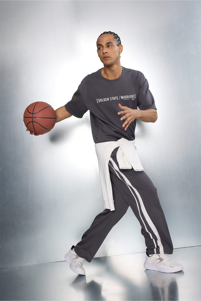 DeFacto Grey Man NBA Golden State Warriors Standard Fit Modal Joggers Casual - Image 2