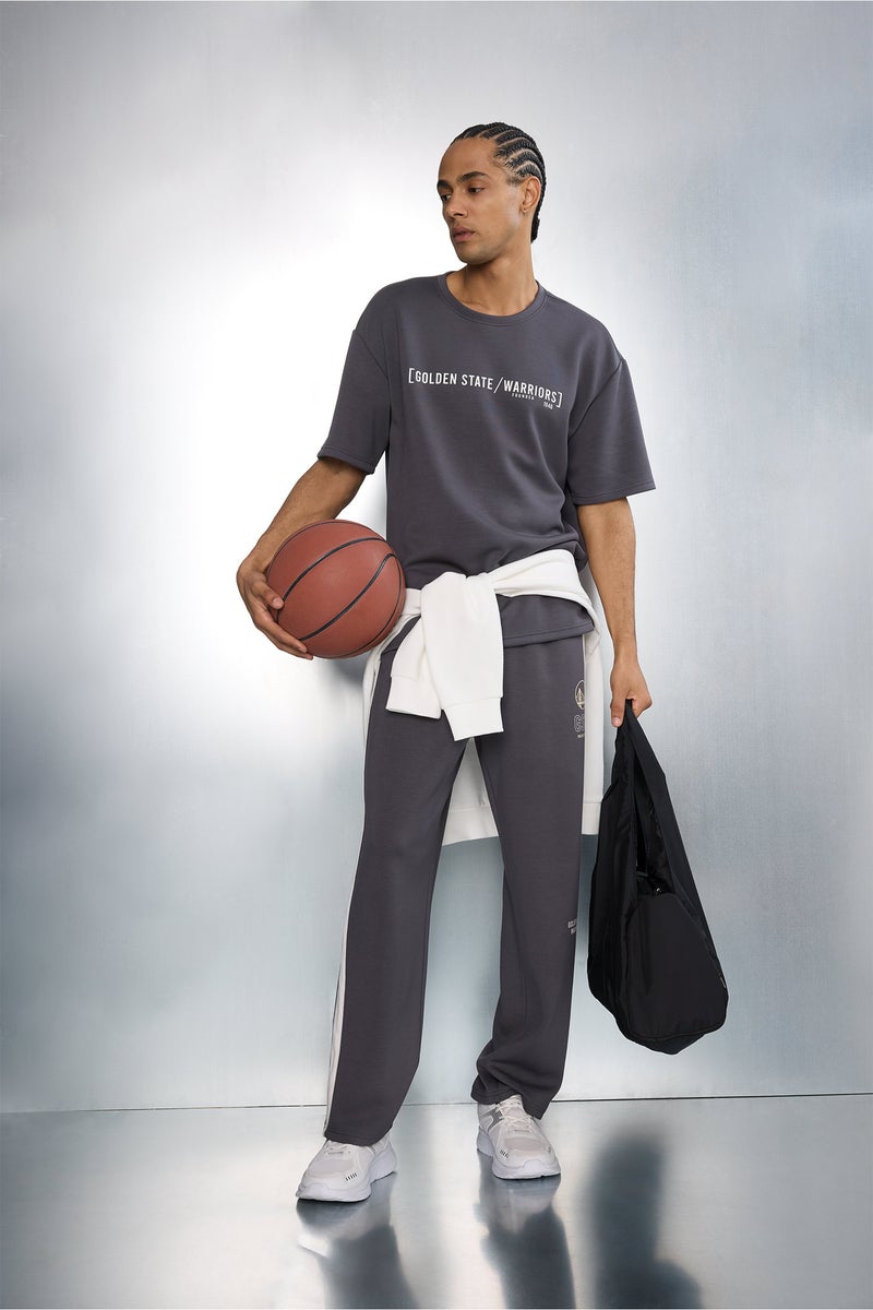 DeFacto Grey Man NBA Golden State Warriors Standard Fit Modal Joggers Casual - Image 1