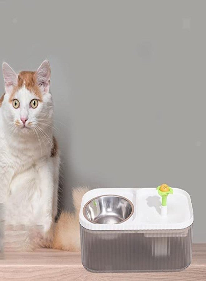 PetaHouse (2024 Edition) Cat Water Fountain Pet Water Automatic Drinking Fountain Water Dispenser with 1 Replacement Filters 1 Stainless Steel Bowl 1 Smart Pump for Feeding Small Cats Dogs - Image 1