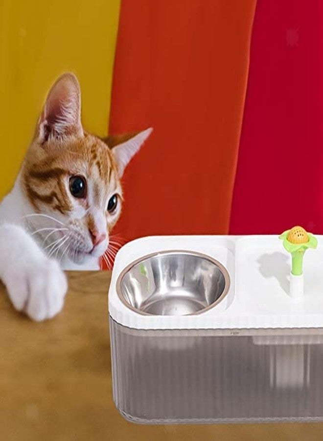 PetaHouse (2024 Edition) Cat Water Fountain Pet Water Automatic Drinking Fountain Water Dispenser with 1 Replacement Filters 1 Stainless Steel Bowl 1 Smart Pump for Feeding Small Cats Dogs - Image 2