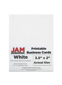 Printable Business Cards 3 1 2 X 2 White Vellum 100 Pack