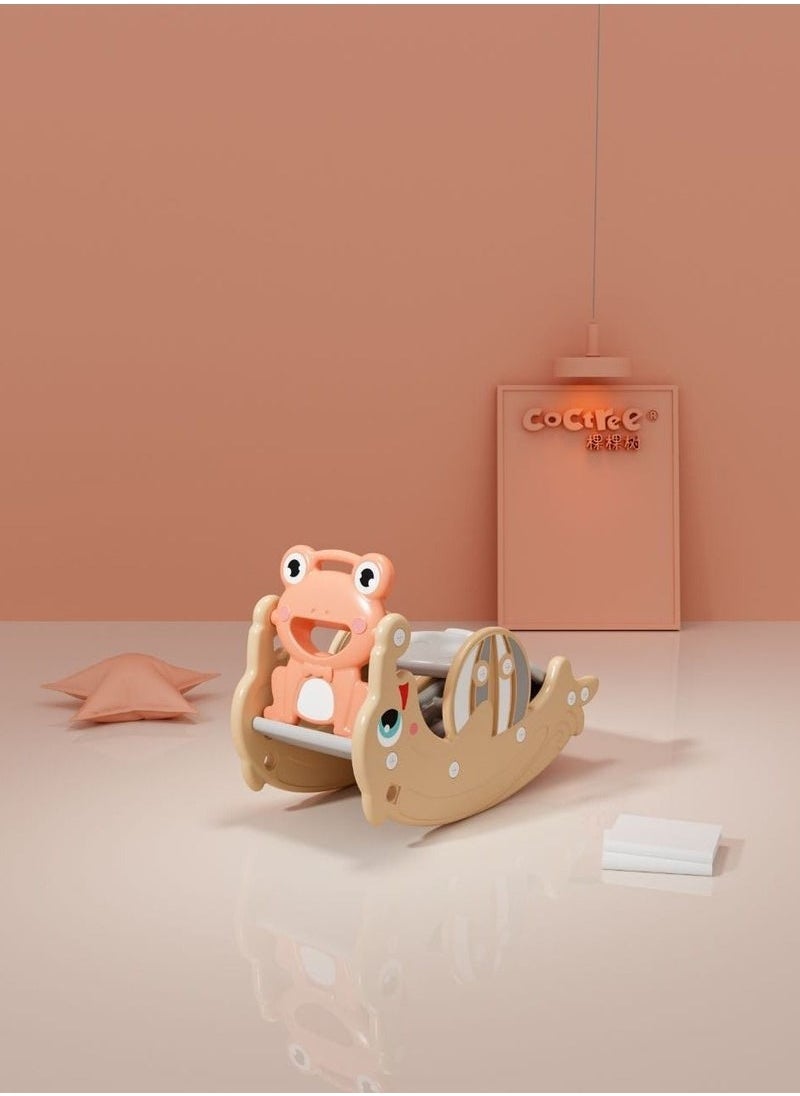 FULL JOY Multifunctional Foldable Frog  Rocking Chair Toy with  Dolphin Baby Slide And Basket Ball Stand  - Image 3