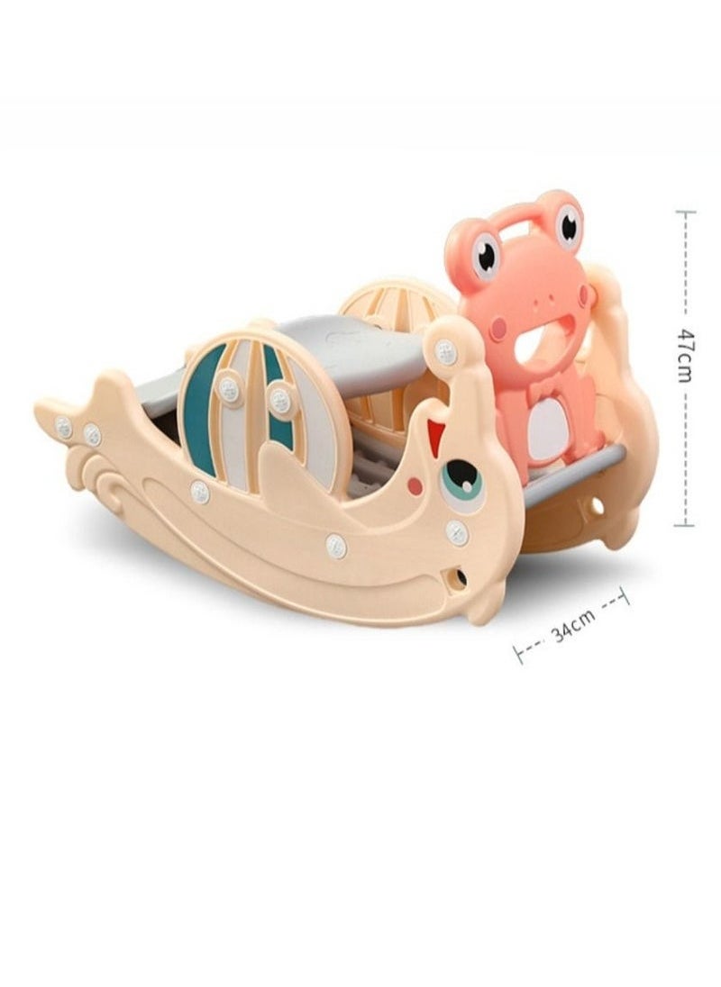 FULL JOY Multifunctional Foldable Frog  Rocking Chair Toy with  Dolphin Baby Slide And Basket Ball Stand  - Image 5