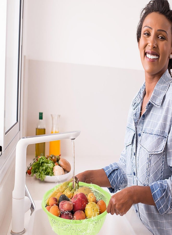 Amosfun 4pcs Fruit Vegetable Washing Baskets Stackable Plastic Strainer Basket Kitchen Tools for Rice Pasta and Other Food Send At Random Color - Image 5