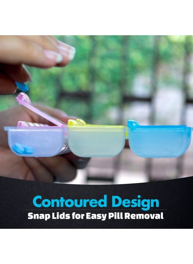 Weekly Pill Organizer - 21 Day Pill Planners for Pills Vitamins & Medication, 3 Times-a-Day Medication Reminder Boxes, Easy to Read & Travel Friendly - Image 4