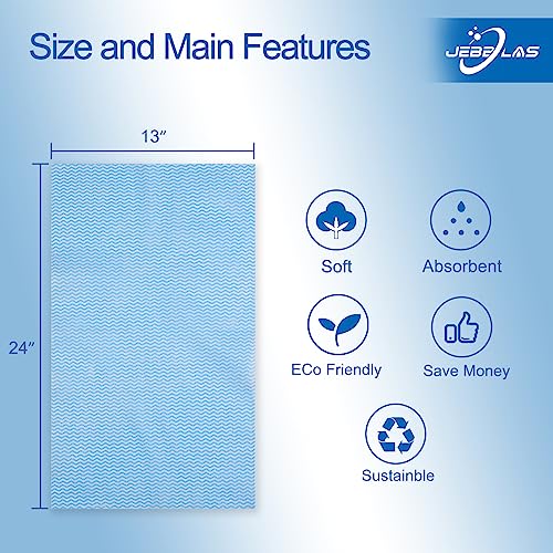 JEBBLAS Cleaning Towels - Reusable Dish Cloths, Absorbent Wipes, Dry Quickly - 60 Sheets, 5 Colors - Image 5
