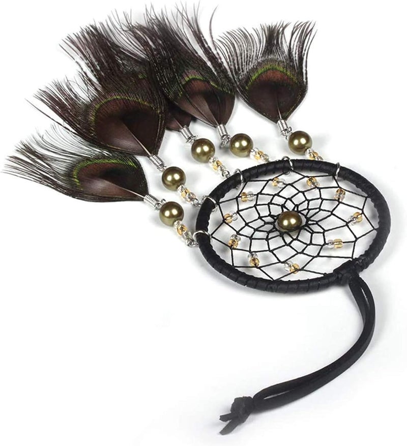 SPANICE Feather Dream Catcher Pendant, Small Dream Catchers Car Charm for Hanging Decorations - Image 1