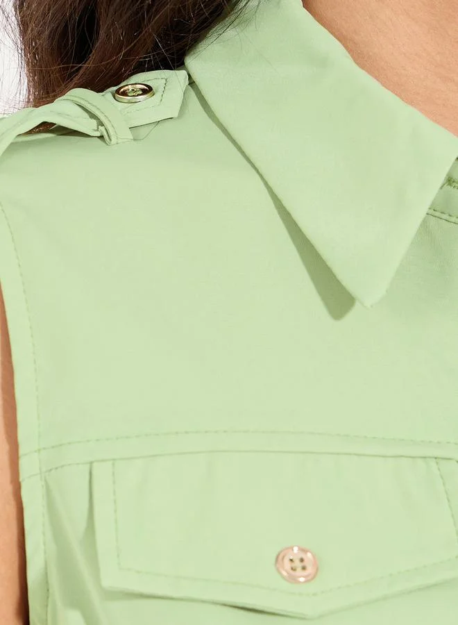 Styli Green Sleeveless Dress
