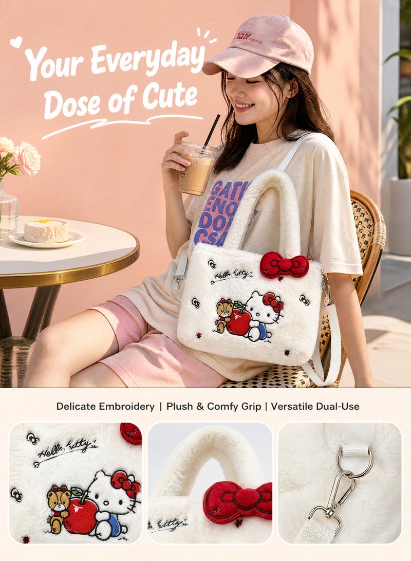 Sanrio HelloKitty Plush Crossbody Bag with Adjustable Shoulder Strap - Image 2