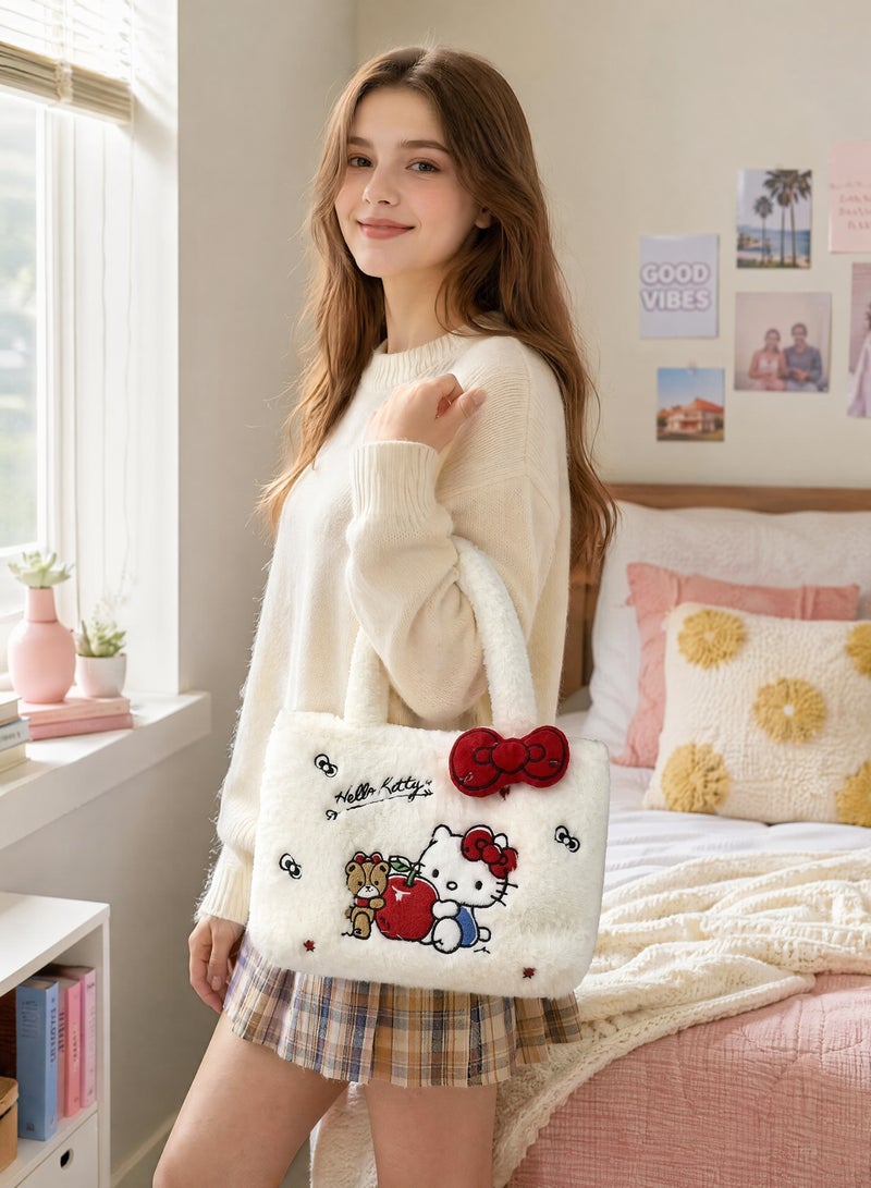 Sanrio HelloKitty Plush Crossbody Bag with Adjustable Shoulder Strap - Image 4
