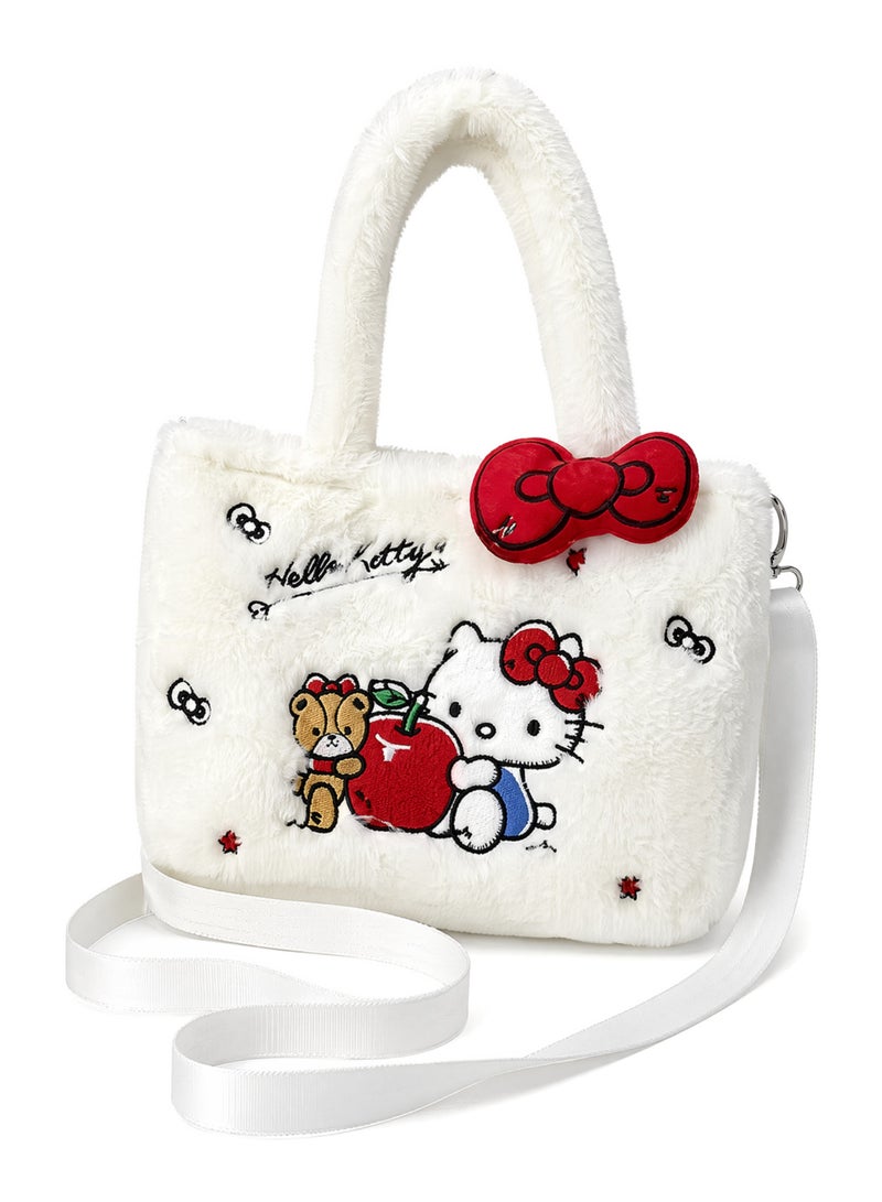 Sanrio HelloKitty Plush Crossbody Bag with Adjustable Shoulder Strap - Image 1