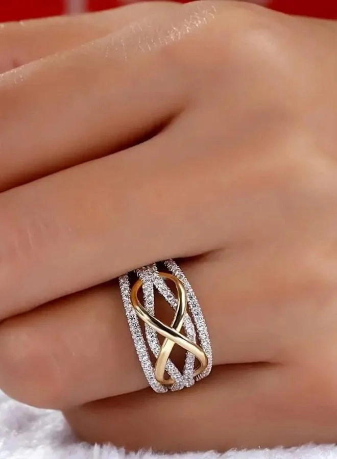 Take Two Embellished Infinity Style Ring