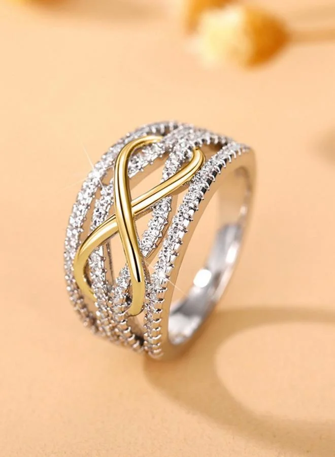 Take Two Embellished Infinity Style Ring