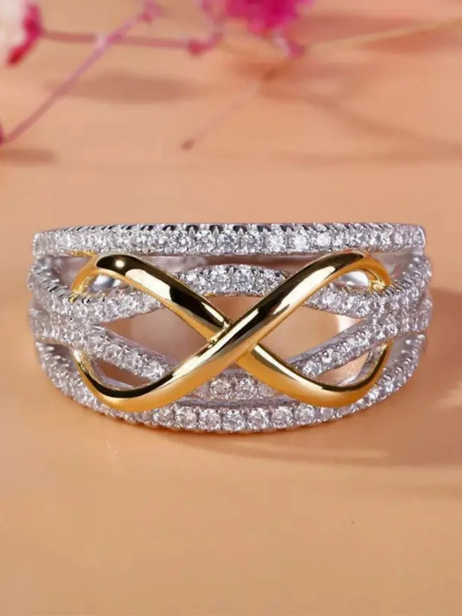 Styli  Embellished Infinity Style Ring for Women | Best Price UAE