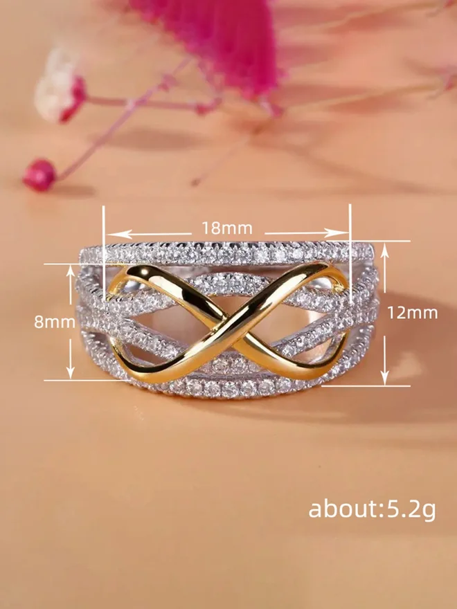 Styli  Embellished Infinity Style Ring for Women | Best Price UAE