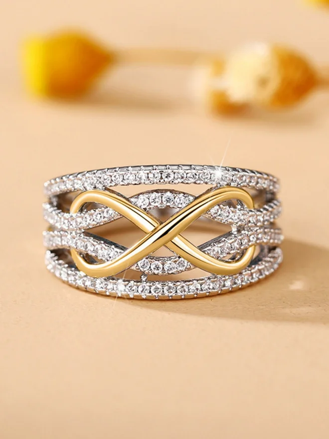 Styli  Embellished Infinity Style Ring for Women | Best Price UAE