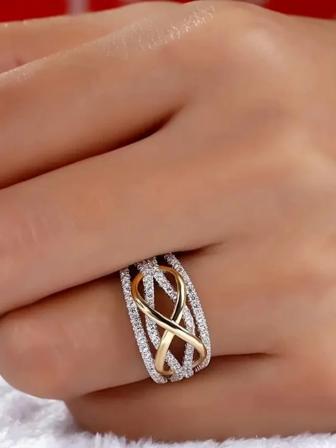 Styli  Embellished Infinity Style Ring for Women | Best Price UAE