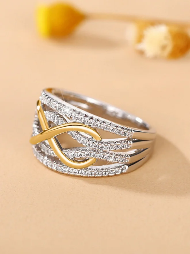 Styli  Embellished Infinity Style Ring for Women | Best Price UAE