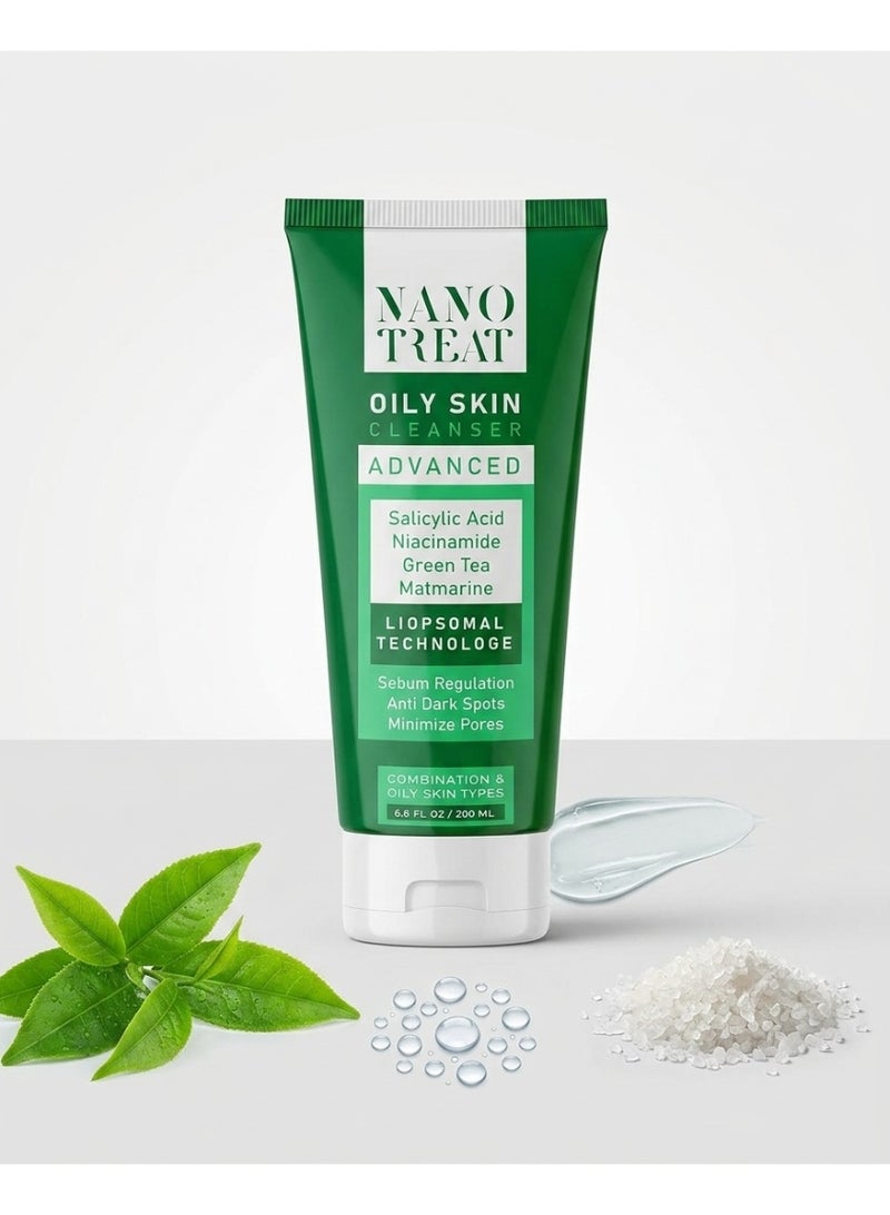 Nano Treat Purifying Oily Skin Cleanser - Sebum Control & Anti-Acne - 200ml - Image 2