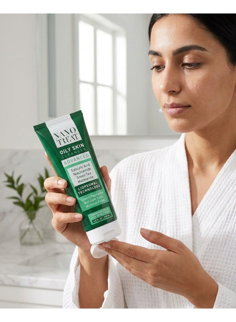 Nano Treat Purifying Oily Skin Cleanser - Sebum Control & Anti-Acne - 200ml - Image 3